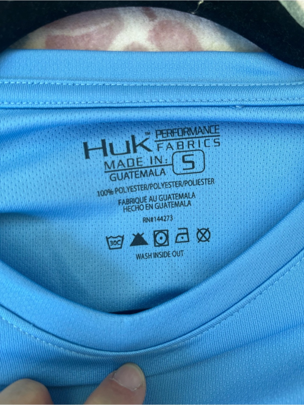 Huk Small Women's Long Sleeve‎ Performance Top - Light Blue Fishing Sportswear - Picture 4 of 5